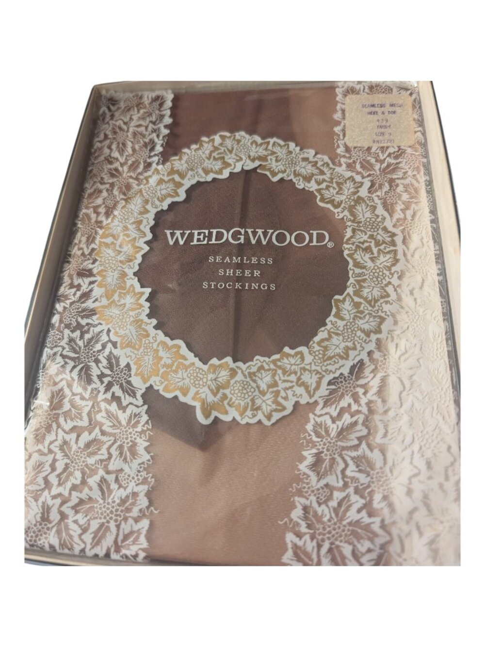 Vintage Wedgwood Stockings Womens M Brown Seamless Sheer Thigh High Lot 4